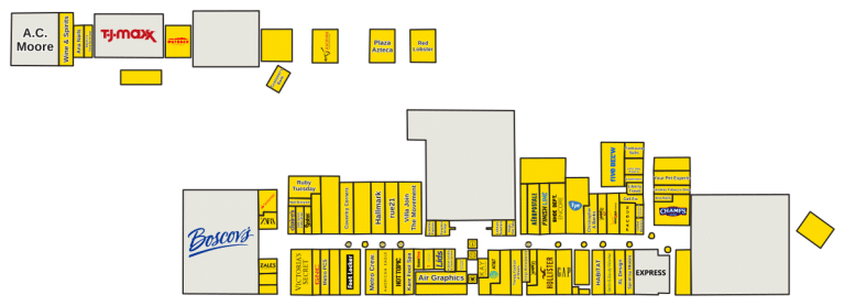 Berkshire Mall Directory Map