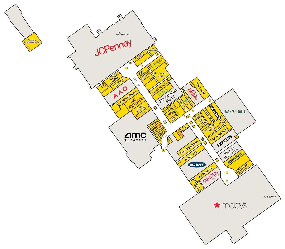 Brunswick Square Mall Directory Map