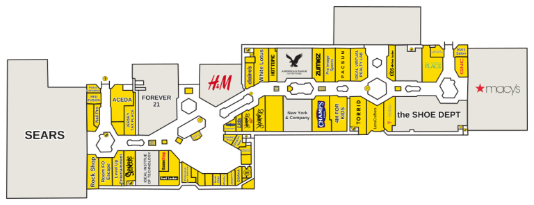 Hamilton Mall Directory Map
