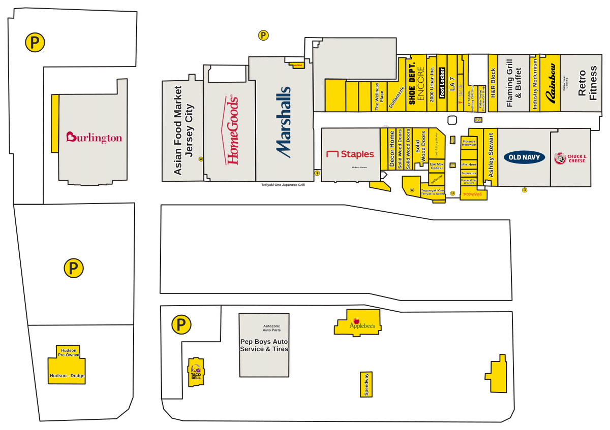 Hudson Mall Directory Map