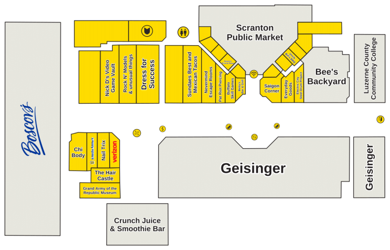 Marketplace at Steamtown Directory Map