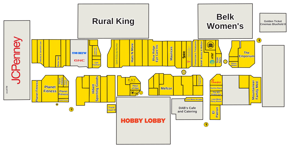 Mercer Mall Directory Map