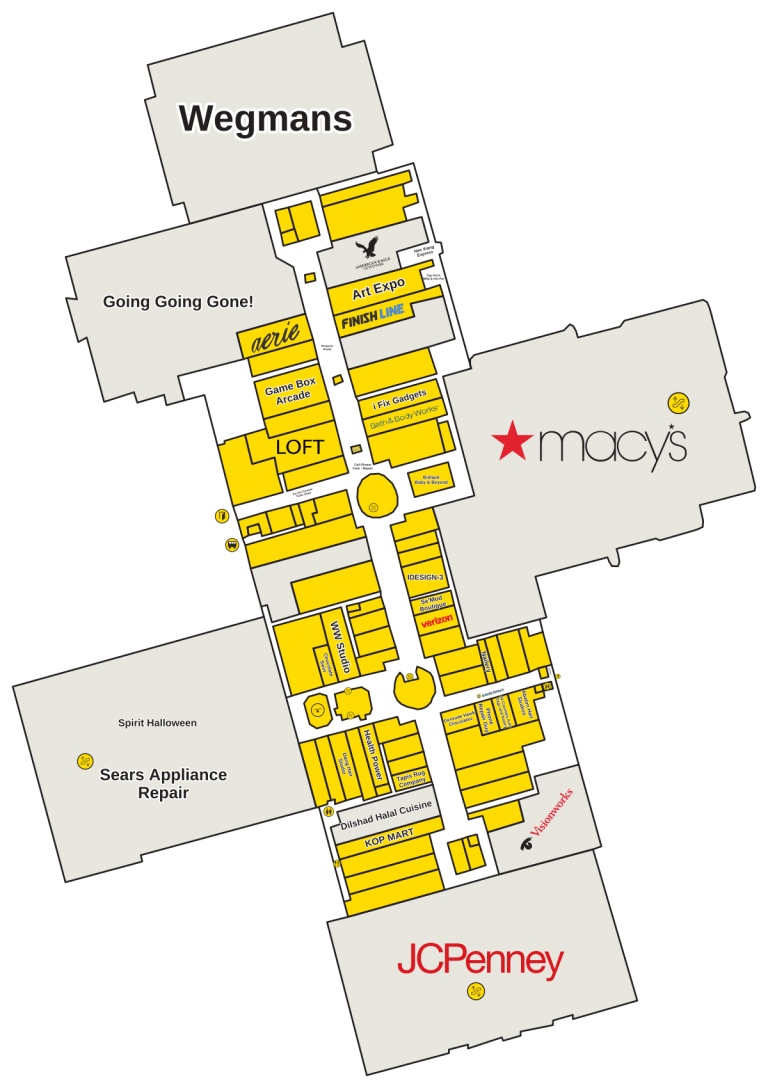 Montgomery Mall Directory Map