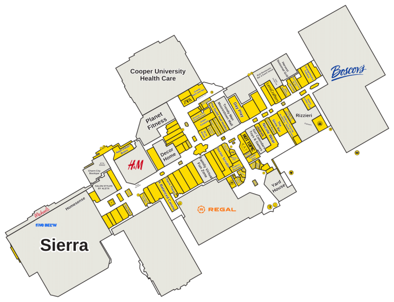 Moorestown Mall Directory Map