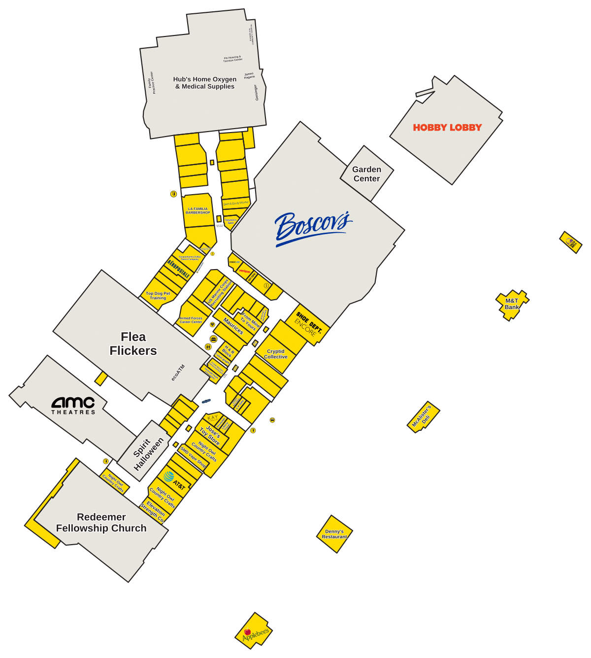 Susquehanna Valley Mall Directory Map