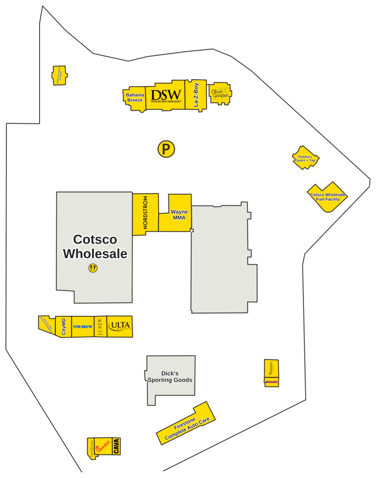 Wayne Towne Center Directory Map