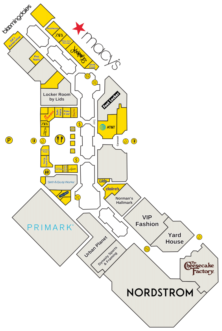 Willow Grove Park Mall Directory Map