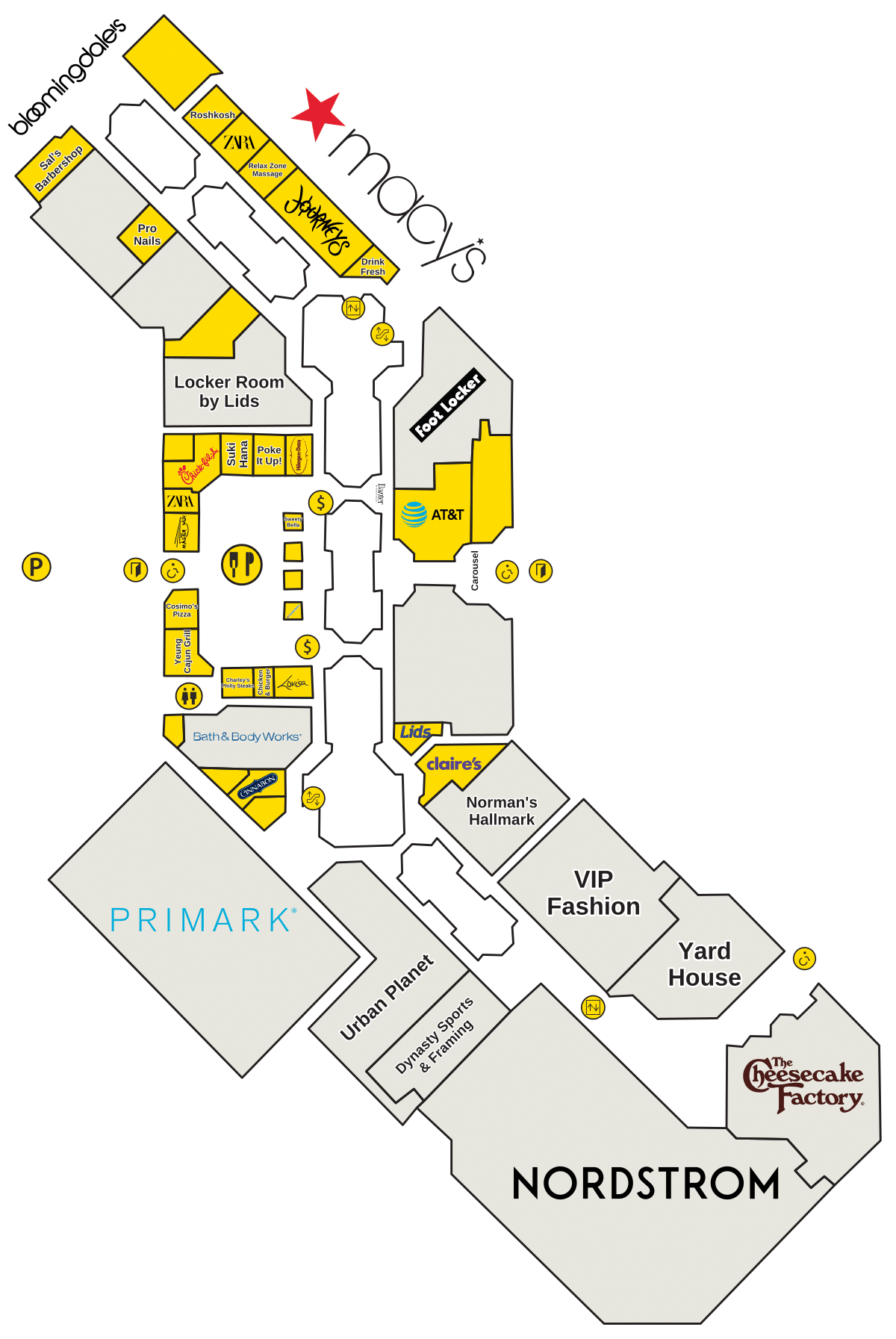 Willow Grove Park Mall Directory Map