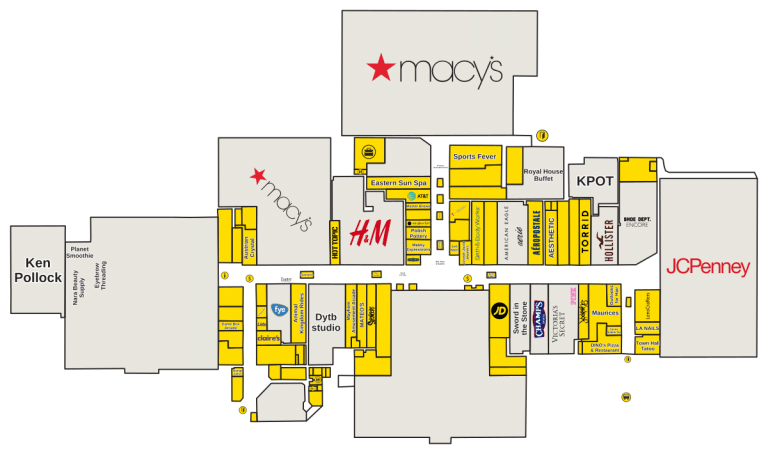 Wyoming Valley Mall Directory Map