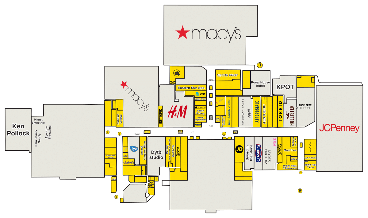 Wyoming Valley Mall Directory Map