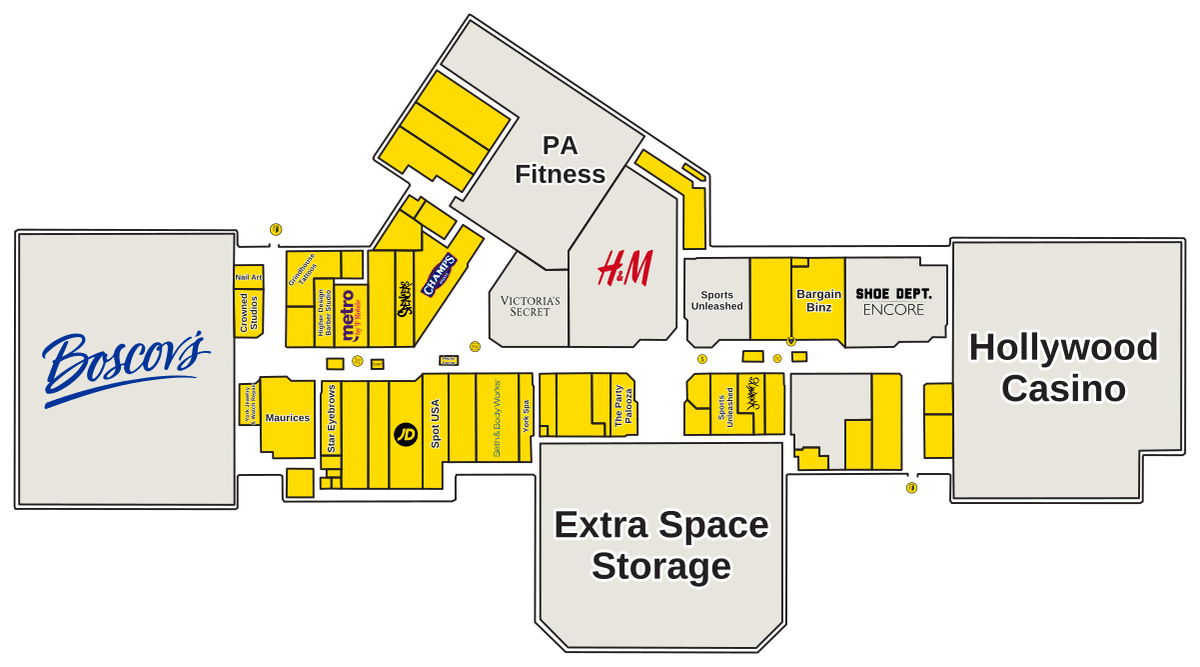 York Galleria Directory Map