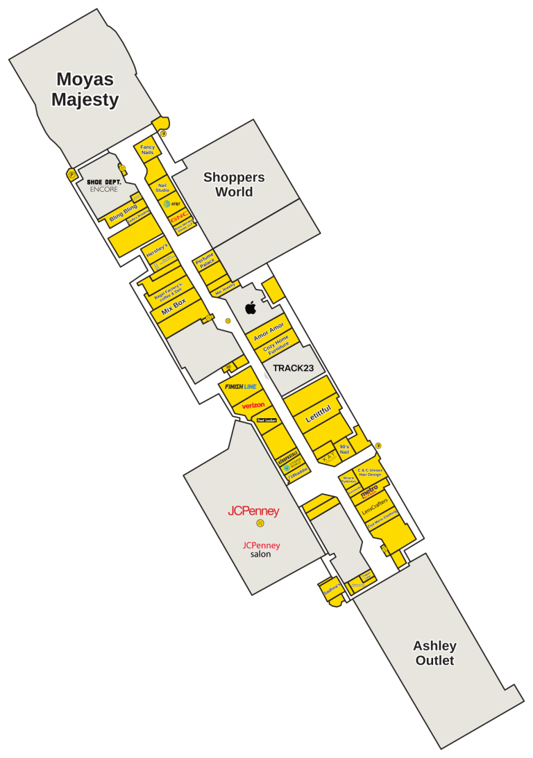 Brass Mill Center Directory Map
