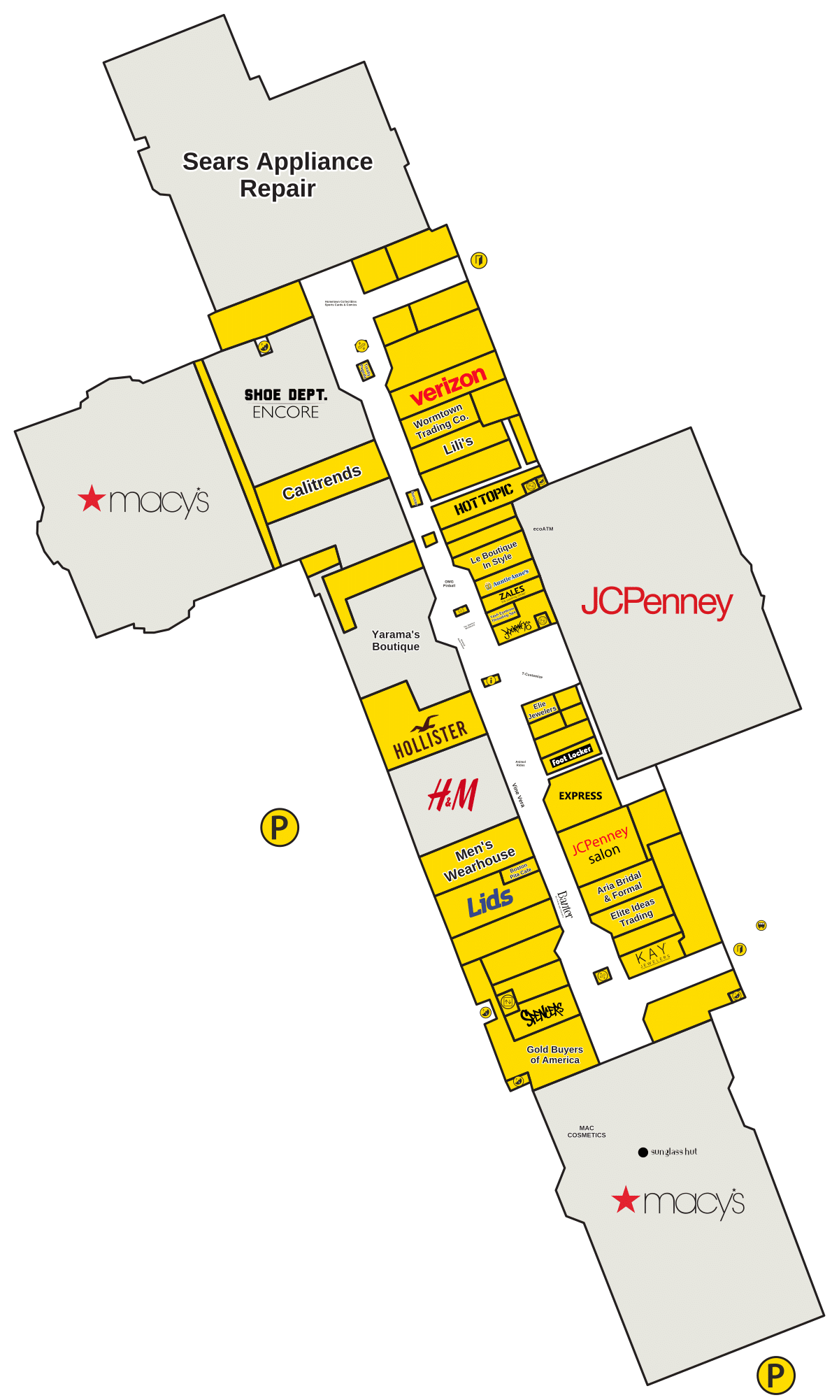 Emerald Square Directory Map
