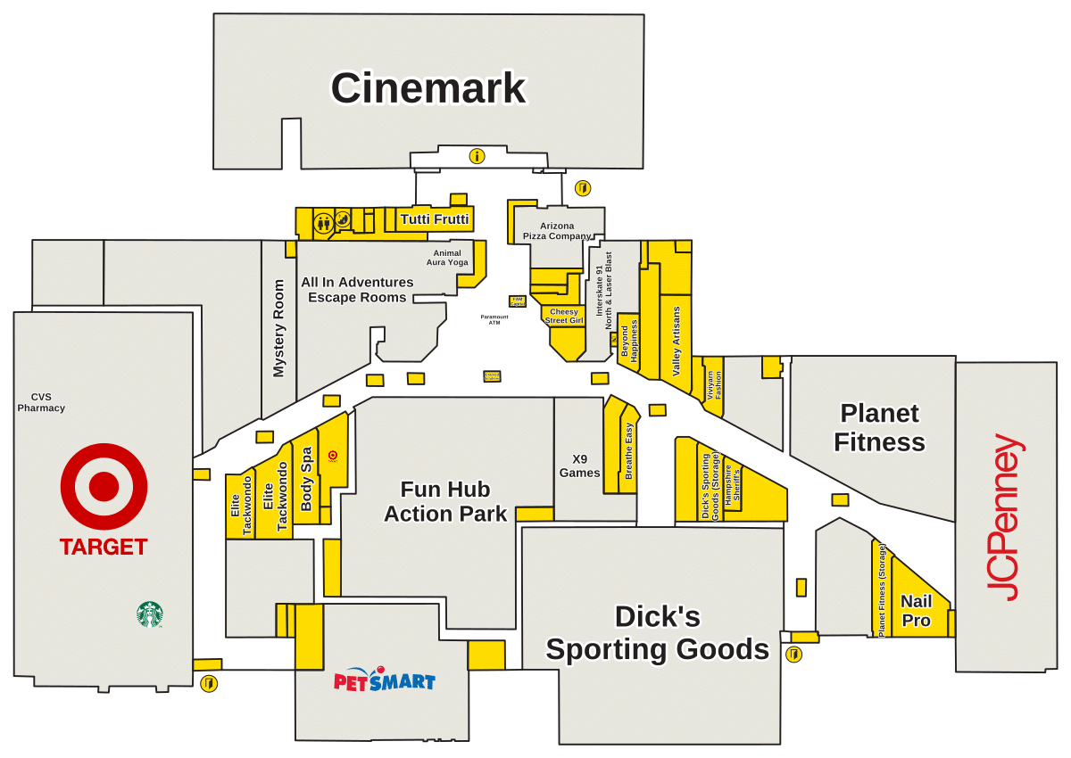 Hampshire Mall Directory Map