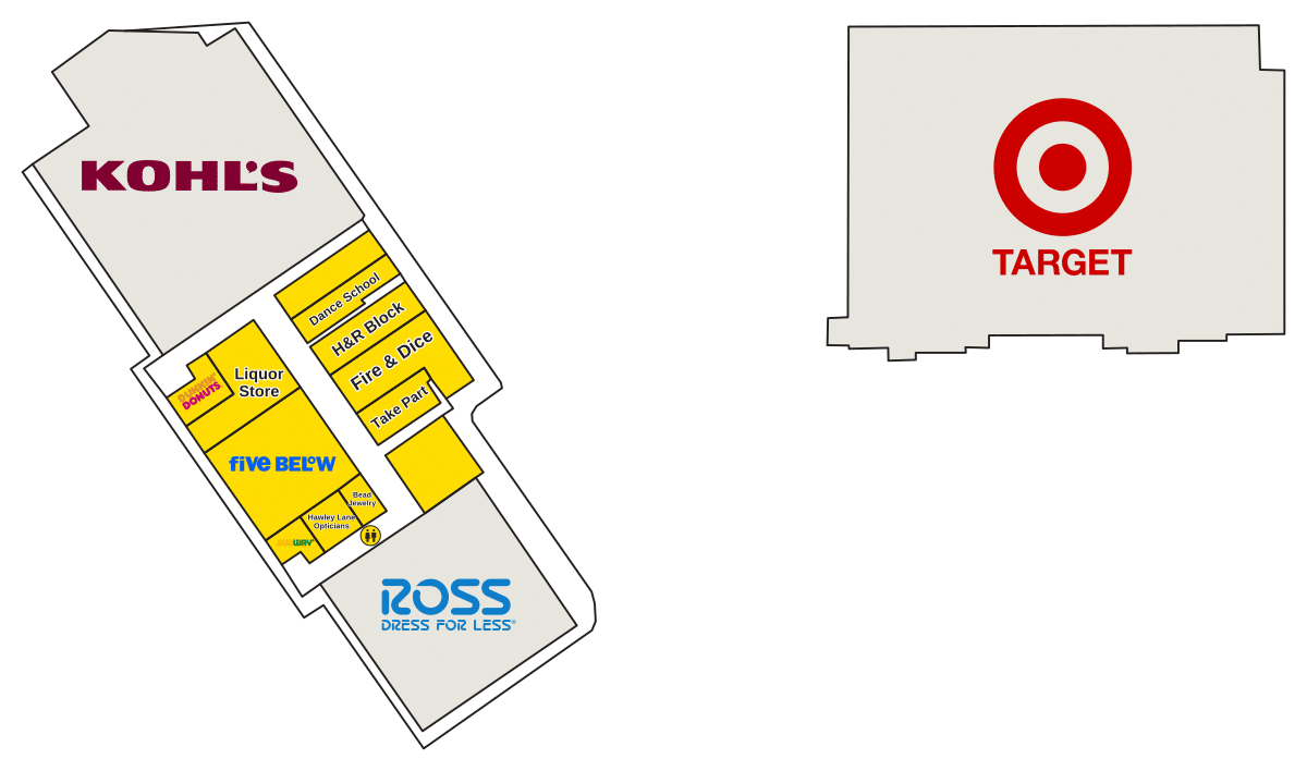 Hawley Lane Mall Directory Map