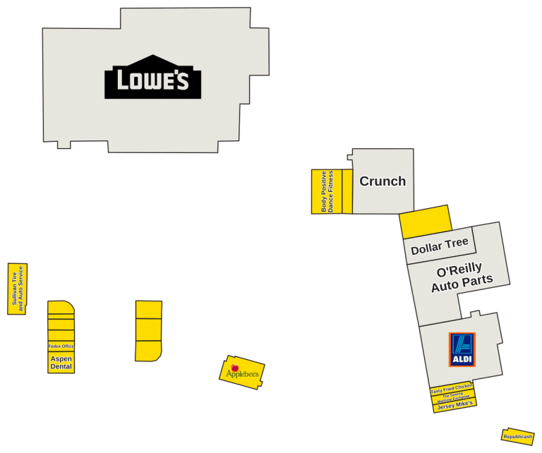 Pine Tree Shopping Center Directory Map