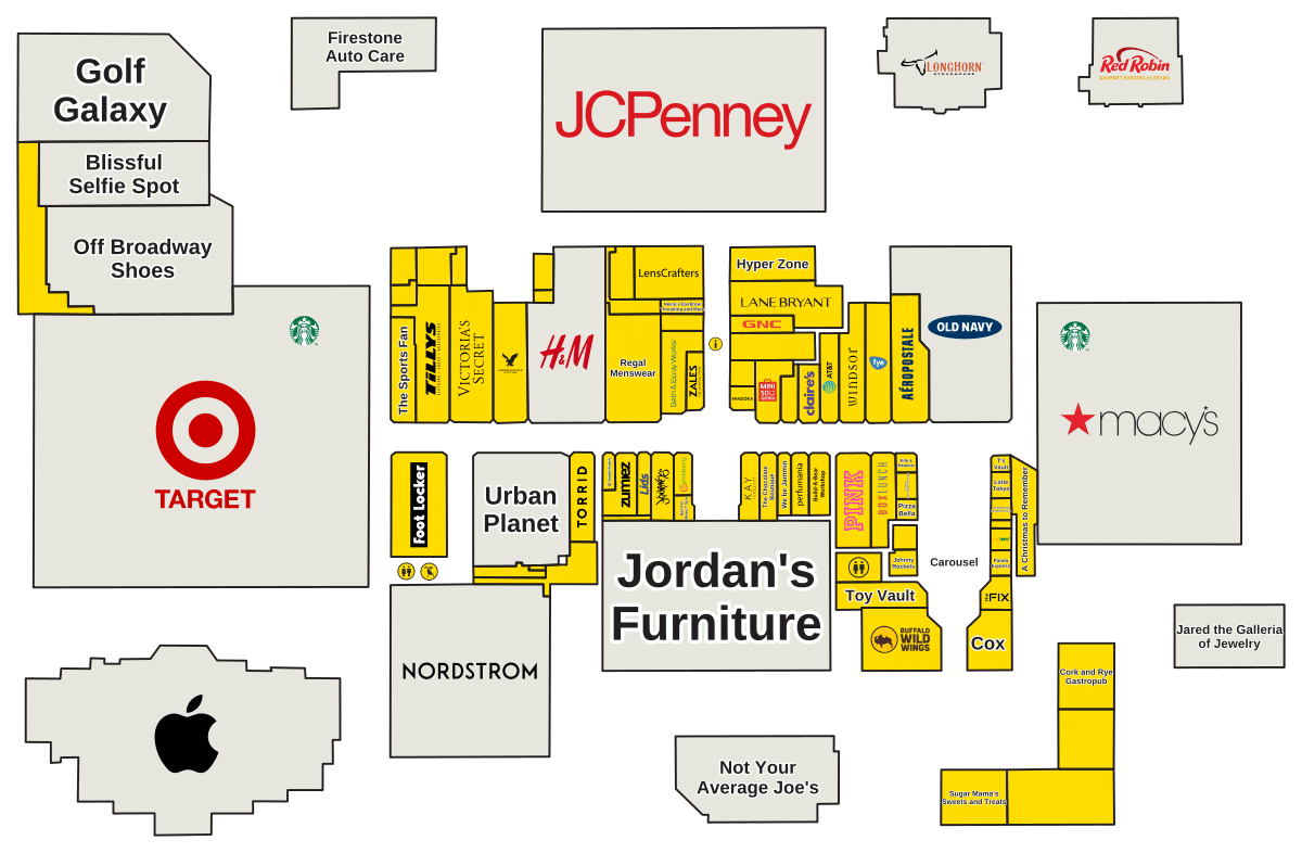 Warwick Mall Directory Map
